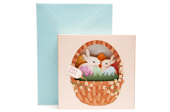 Easter Basket 3d pop up card - 3d easter cards