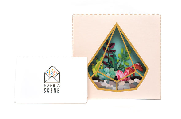 Terrarium 3D Pop Up Greeting Card