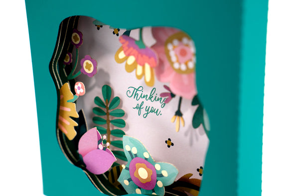 Thinking of You Sympathy 3D Pop Up Greeting Card Close Up