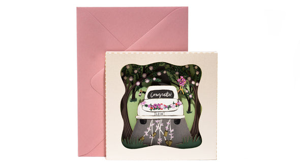 Wedding Congrats Pop Up Card