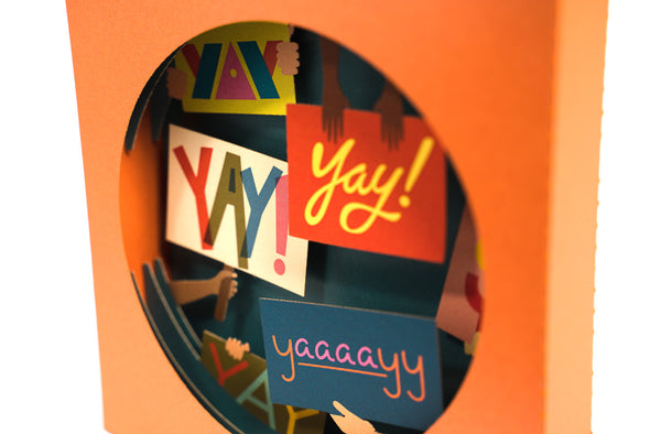 Yay! 3D Pop Up Greeting Card Close Up
