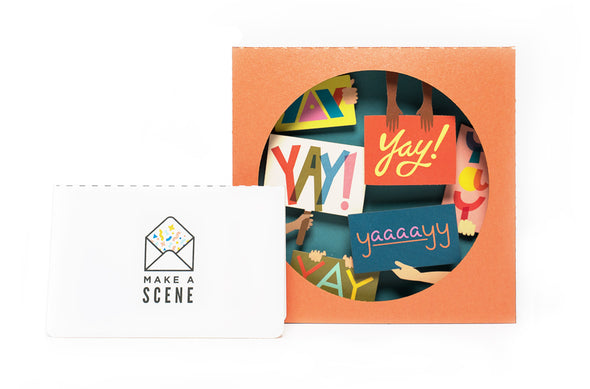 Yay! 3D Pop Up Greeting Card